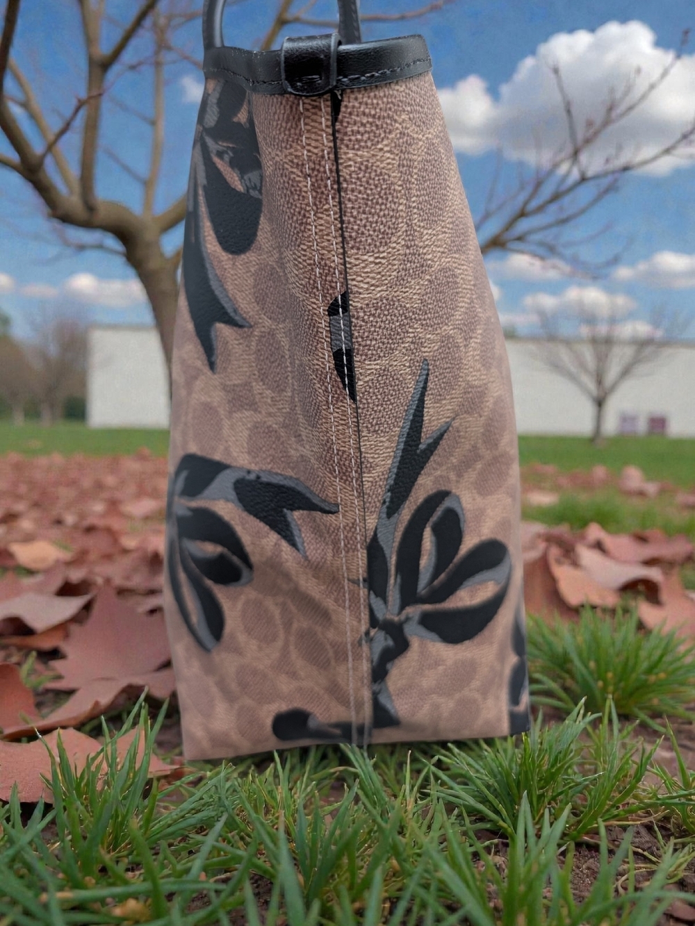 Coach Reversible City Tote Bag in Signature Canvas with Bow Print (NWT) - Picture 5 of 9